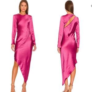 Line & Dot Simone Dress in Cranberry